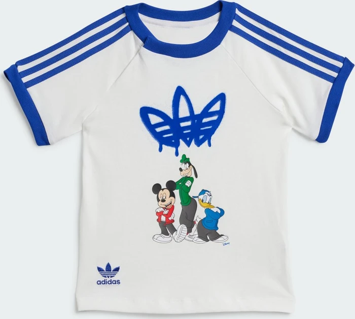 adidas x Disney Micky Maus T-Shirt und Shorts Set white/semi lucid blue (Junior)