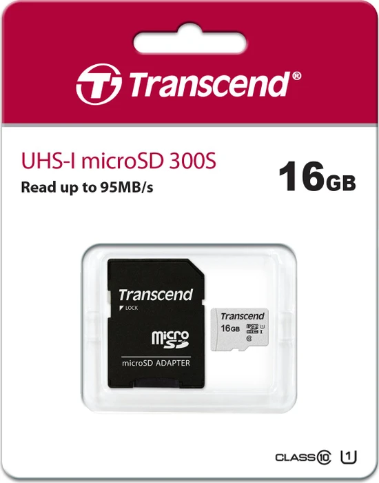 Transcend 300S R95 16GB Kit, UHS-I U1, Class 10