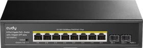 Cudy GS100 Series Rackmount Gigabit Switch, 8x RJ-45, 2x SFP, PoE+ (GS1008PS2)