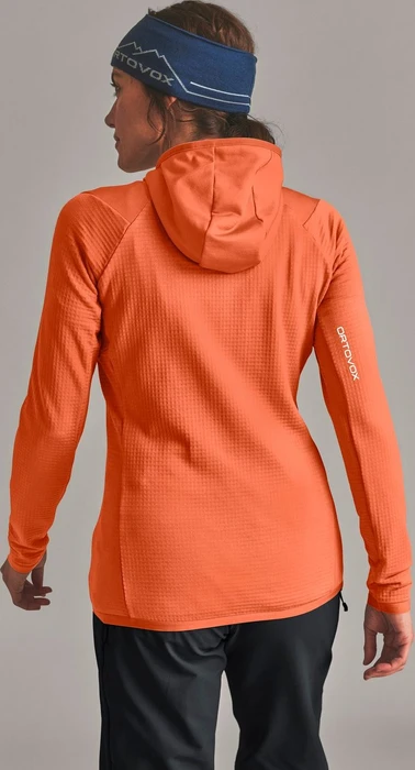 Ortovox Fleece Grid Hoody Funktionsjacke faded tangerine (Damen)