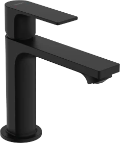 Hansgrohe Rebris E 110 mit Zugstangen-Ablaufgarnitur mattschwarz