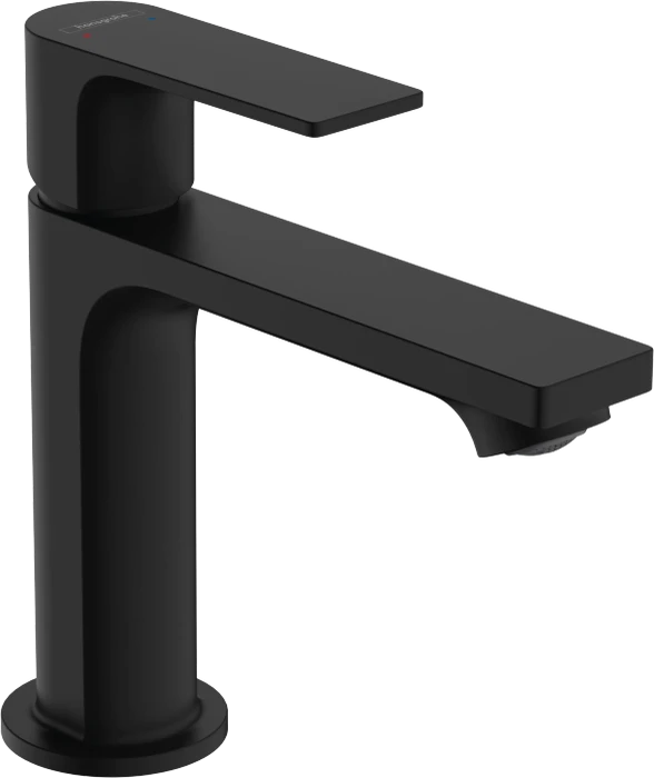 Hansgrohe Rebris E 110 mit Zugstangen-Ablaufgarnitur mattschwarz