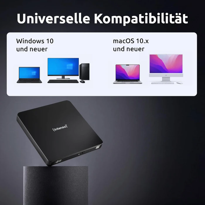 Intenso EOD 400D Slim, SlimLine schwarz, USB-C 3.0