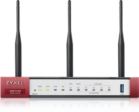 Zyxel ZyWALL USG FLEX 100W UTM Firewall, 5x RJ-45, 1x SFP, Service Bundle, 1 Jahr