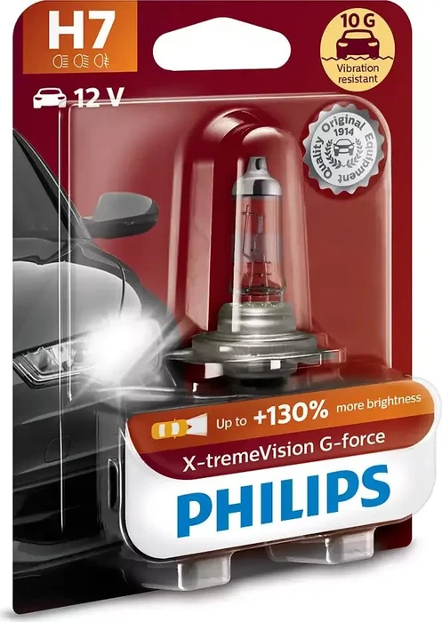 Philips X-tremeVision G-force H7 55W, 1er-Pack