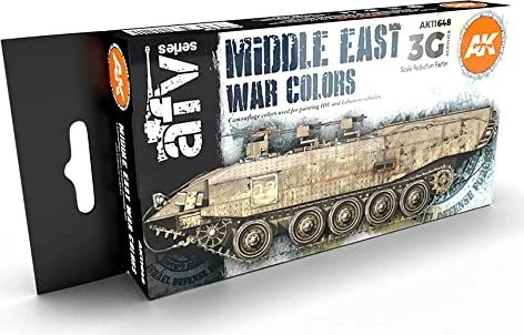 AK-Interactive 3rd Gen Acrylic Colors AFV Series Middle East War Colors Farbset, 6-tlg.