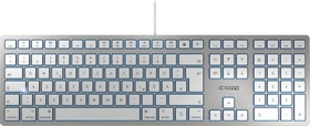 Cherry KC 6000 Slim for Mac-C, silber, USB, DE (JK-1620DE-1)
