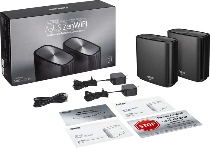 ASUS ZenWiFi AC CT8, AC3000, schwarz, 2er-Pack