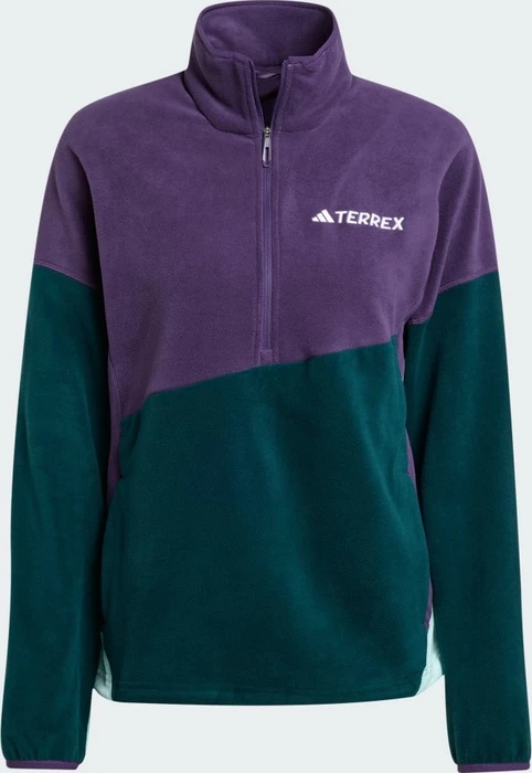 adidas Terrex Multi Climawarm Fleece Funktionsshirt langarm aurora plum/aurora ivy/semi flash aqua (Damen)