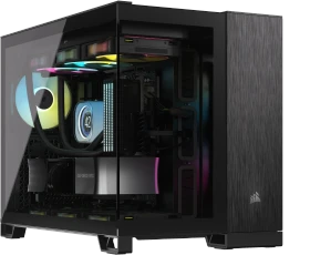 Corsair 2500X Black/Obsidian Aluminium, schwarz/grau, Glasfenster