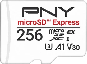 PNY microSD Express R890/W750 256GB, UHS-I U3, A1, Class 10, SD Express EX I