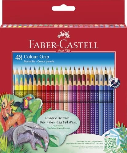 Faber-Castell Colour Grip Buntstift sortiert, Kartonetui, 48er-Set