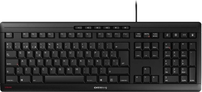 Cherry Stream Keyboard 2019, schwarz/grau, USB, ES
