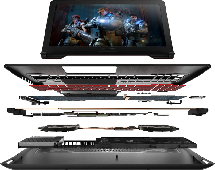 ASUS TUF Gaming FX504GE-DM043T, Core i7-8750H, 16GB RAM, 256GB SSD, 1TB HDD, GeForce GTX 1050 Ti, DE