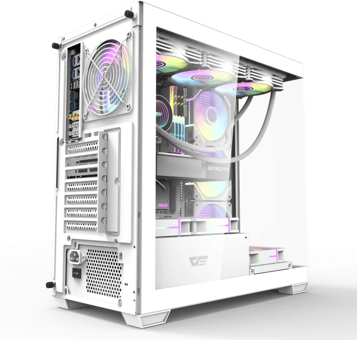 DarkFlash DS900 White, Glasfenster