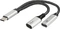 Maxtrack USB-C Splitter Y-Kabel, 60W, USB-C [Stecker] auf 2x USB-C [Buchse], 0.15m, schwarz/silber Vorschaubild