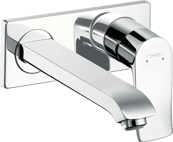 Hansgrohe Metris Einhebel-Waschtischmischer Unterputz für Wandmontage mit Auslauf 22.5cm chrom