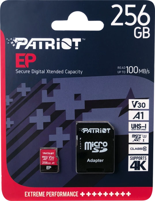 Patriot EP R90 256GB Kit, UHS-I U3, A1, Class 10