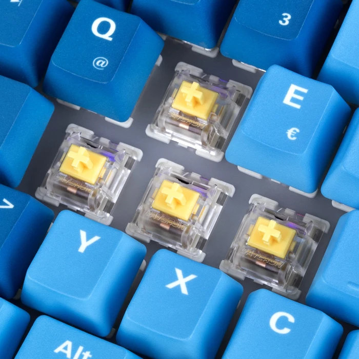 Sharkoon Skiller SGK50 S3 Ultimate Set, PBT, blau/schwarz, LEDs RGB, hot-swap, Gateron G Pro 3.0 YELLOW, USB, DE