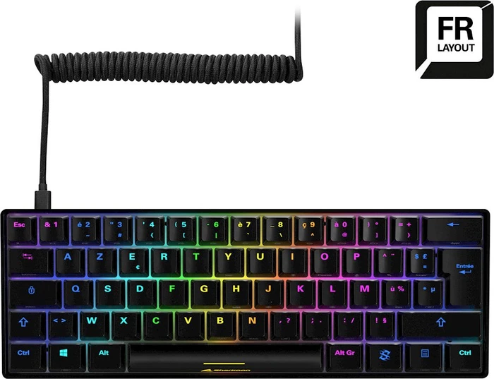 Sharkoon Skiller SGK50 S4, Black, LEDs RGB, hot-swap, Kailh KT RED, USB, FR