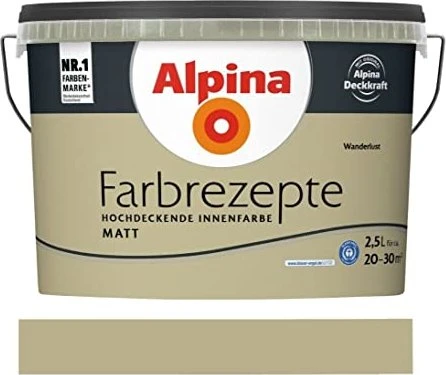 Alpina Farben Farbrezepte Innenfarbe wanderlust matt, 2.5l