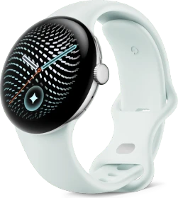 Google Pixel Watch 5 (Wi-Fi) 41mm polished silver mit Sportarmband fog