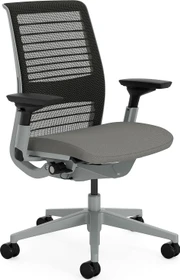 Steelcase Think Bürostuhl mit Armlehnen, pfefferschwarz/eulengrau