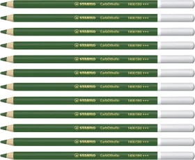 STABILO CarbOthello Kreidestift chromoxidgrün stumpf, 12er-Pack