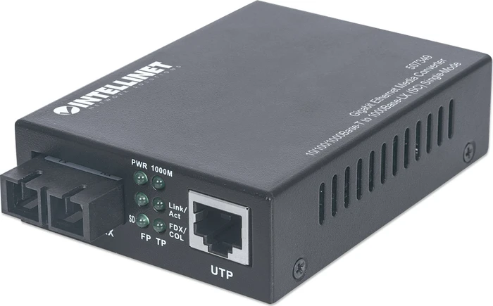 Intellinet Gigabit Media Converter, RJ-45, SC-Duplex SM 20km