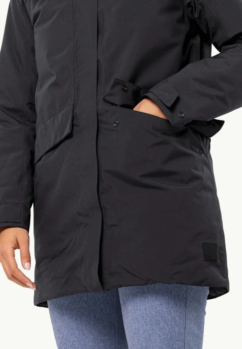 Jack Wolfskin Tempelhof Funktionsmantel schwarz (Damen)