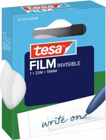 tesa tesafilm Invisible transparent/weiß, Klebestreifen, 19mm/33m, 1 Stück