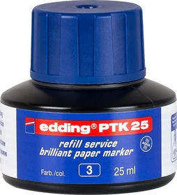edding PTK25 Brilliant-Papiermarker Tintenflasche blau, 25ml