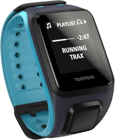 TomTom Runner 2 Music GPS-Uhr inkl. Kopfhörer large blau/türkis