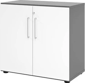Hammerbacher Flügeltürenschrank V928T2, graphit/weiß, Aktenschrank