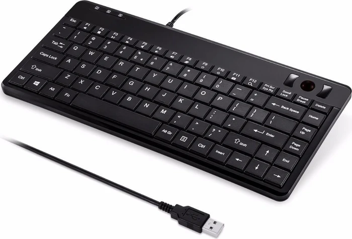 Perixx Periboard-505H PLUS Wired Trackball Keyboard, USB, DE