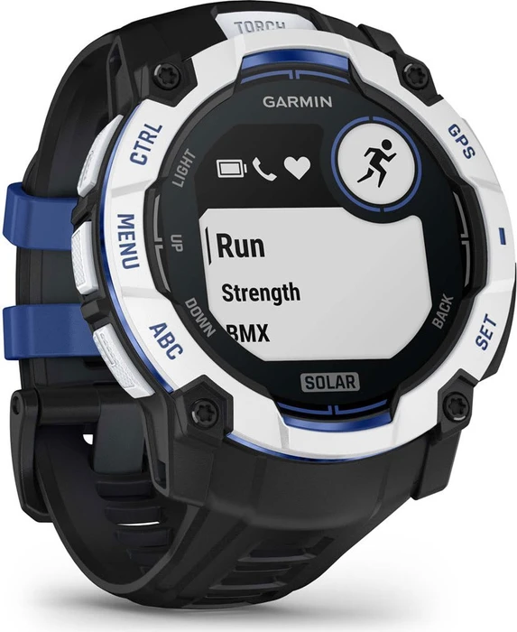 Garmin Instinct 3 Solar 50mm whitestone/black-bolt blue