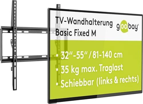 Wentronic Goobay TV-Wandhalterung Basic fixed M