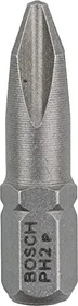 Bosch Professional Extra Hart Kreuzschlitz Bit 1/4", PH2x25mm, 100 Stück