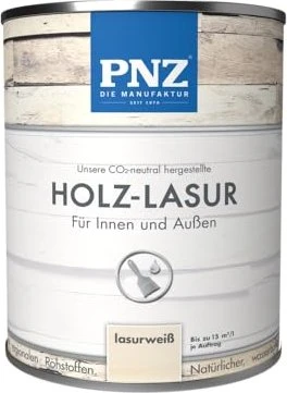 PNZ Holzlasur Nr.02 lasurweiß, 750ml