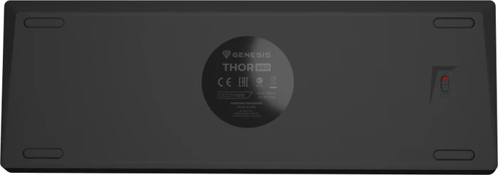 Genesis Thor 660 Wireless, PBT, schwarz, LEDs RGB, Gateron RED, USB/Bluetooth, US