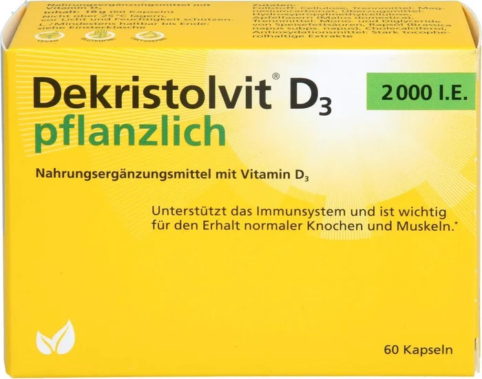 Dekristolvit D3 2000 I.E. pflanzlich Kapseln, 60 Stück
