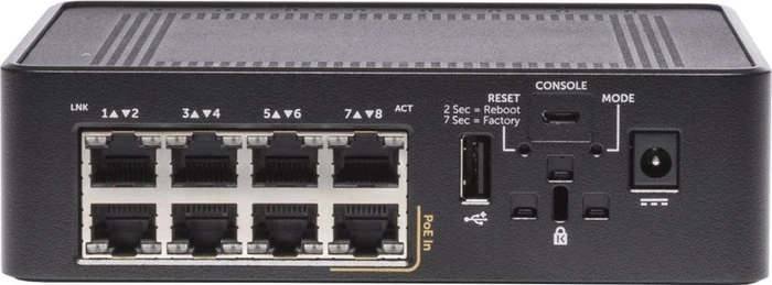 Dell X-Series Desktop Gigabit Managed Switch, 8x RJ-45, 123W PoE+ PD