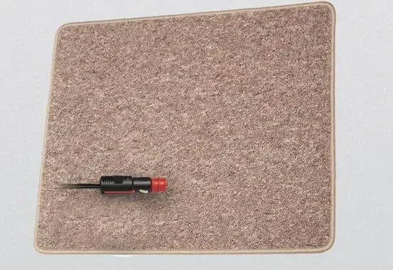 Pro Car Heizteppich mit Antirutschbelag 12V 60x40cm, hellbraun