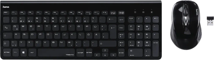 Hama Trento Set Funk Tastatur und Maus, USB, DE