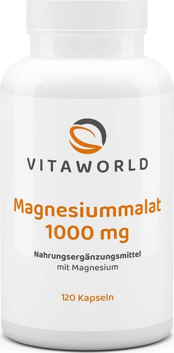 vitaworld Magnesiummalat 1000 mg Kapseln, 120 Stück