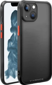 Vivanco Frosted Cover für Apple iPhone 14 transparent/schwarz