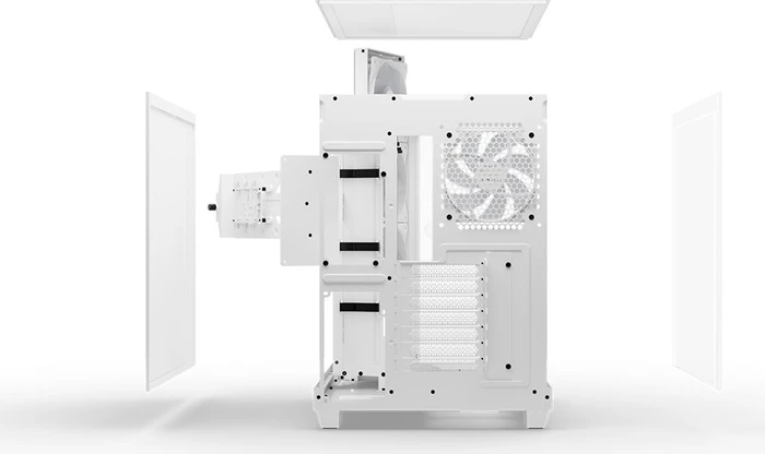 be quiet! Light Base 500 LX White, weiß, Glasfenster