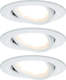 Paulmann LED Nova rund 6.5W Einbauleuchte weiß,   3 Stück