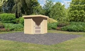 Karibu Schwandorf 3 Gartenhaus natur