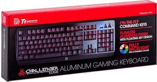 Tt esports Challenger Edge Membrane Gaming Keyboard, USB, DE
